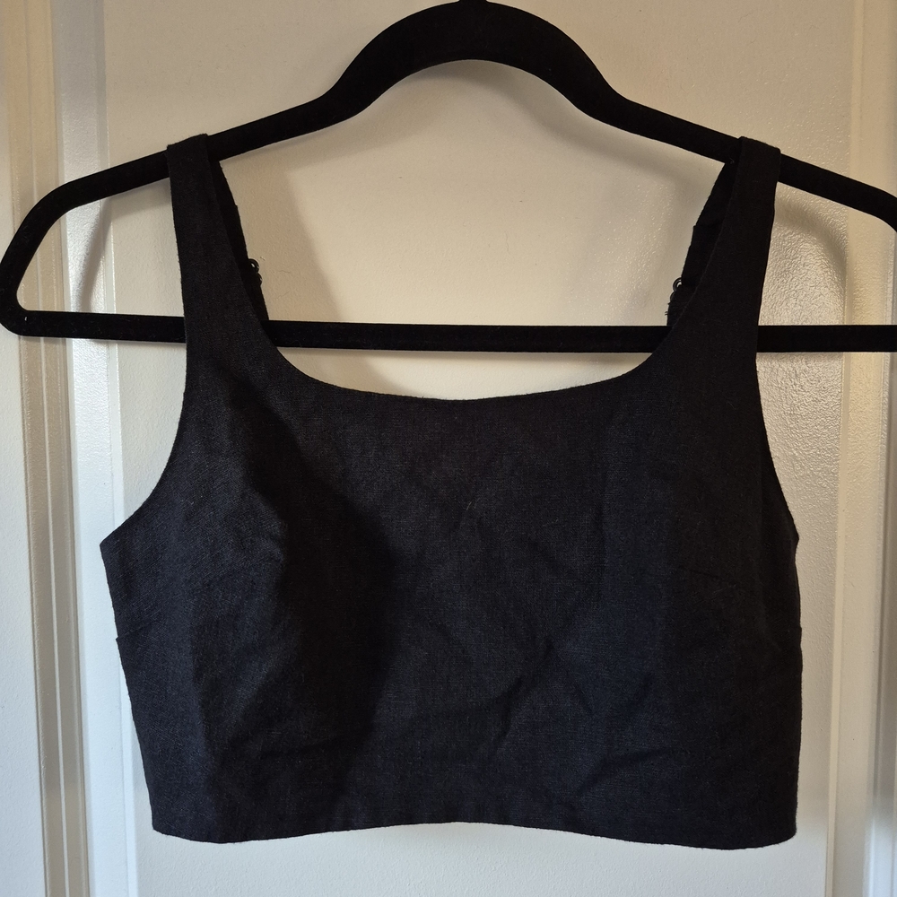 House Of Harlow Black Crop Top